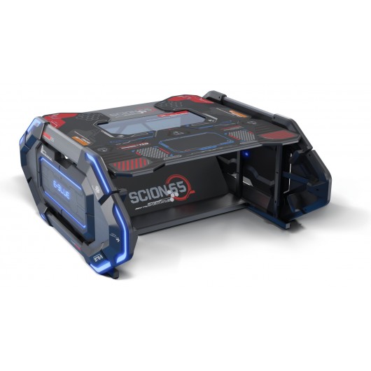 Station Gaming Pro RGB SCION65 - Bureau Gamer avec Support pour écran ou TV 65" - EGT591-D